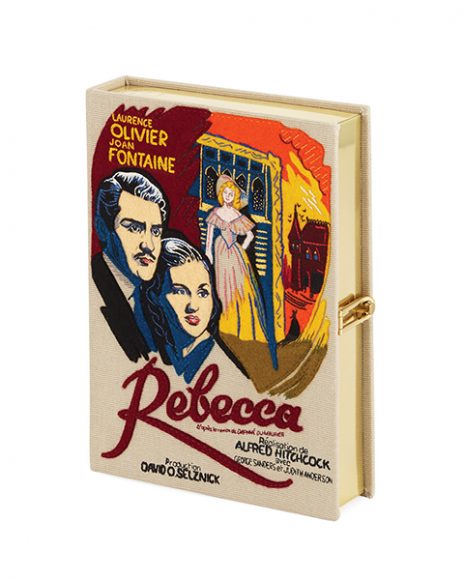Rebecca Movie Poster Clutch Bag in beige, $1,840. Photograph courtesy Neiman Marcus Westchester.