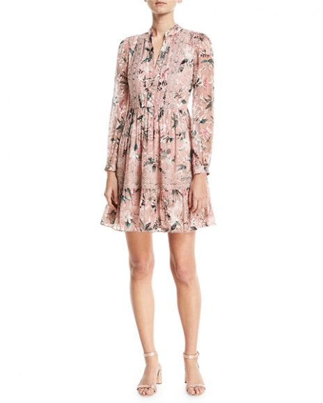 (6) Botanical Chiffon Silk-blend Mini Dress by Kate Spade New York, $478. Photograph courtesy Neiman Marcus Westchester.