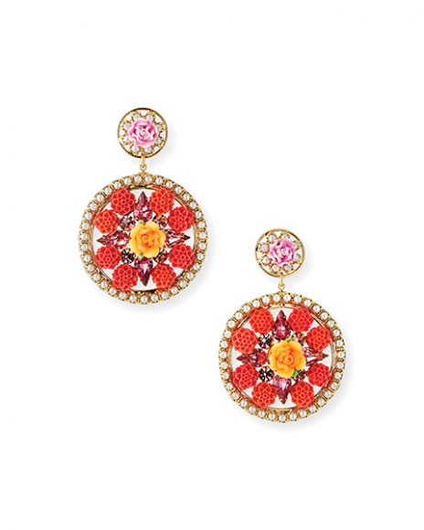 (2) Maddie Floral Statement Earrings by Dannijo, $450. Photograph courtesy Neiman Marcus Westchester.