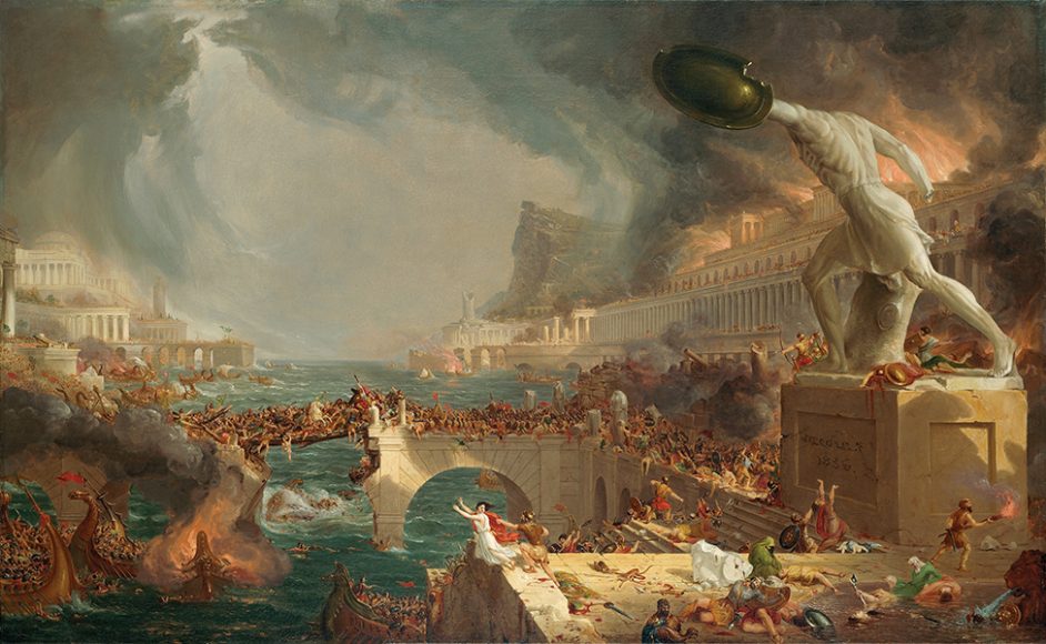 Thomas Cole’s “The Course of Empire:
Destruction” (1836), oil on canvas. New-York Historical Society. Digital
image created by Oppenheimer Editions.