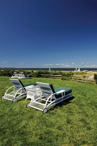 Nantucket Bay lawn at The Wauwinet. Photograph courtesy Nantucket Island Resorts.