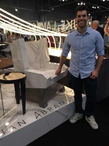 WAG caught up again with furniture designer Ethan Abramson, who works out of Mamaroneck, to see some of his new designs at ICFF in Manhattan. Photograph by Mary Shustack.