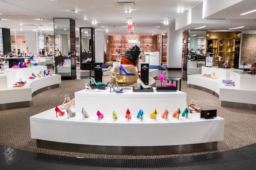 The fifth floor of Bloomingdale’s 59th Street flagship in Manhattan is now devoted to shoes, offering nearly 27,000 square feet filled with styles of every kind. Photograph courtesy Bloomingdale’s.