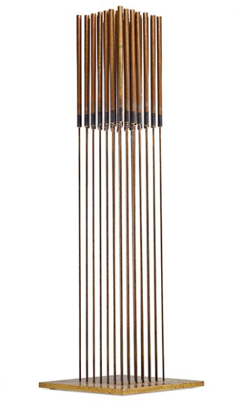 Sonambient sculpture (1976), beryllium copper and bronze, sold for $38,750. Image courtesy Rago Arts and Auction. 