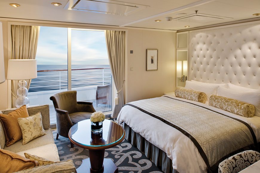 A penthouse suite aboard the Crystal Serenity. Photograph courtesy Crystal Cruises. 