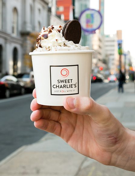 Sweet Charlie’s ice cream is made in less than two minutes, before the customer’s eyes, ensuring of the freshest, creamiest taste. 