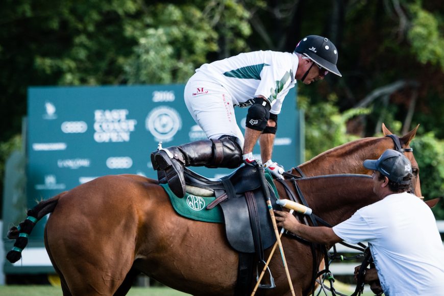 Mariano Aguerre will be back in the saddle playing for the White Birch team when polo returns to Greenwich for the 2018 season. Photograph by Joelle Wiggins.