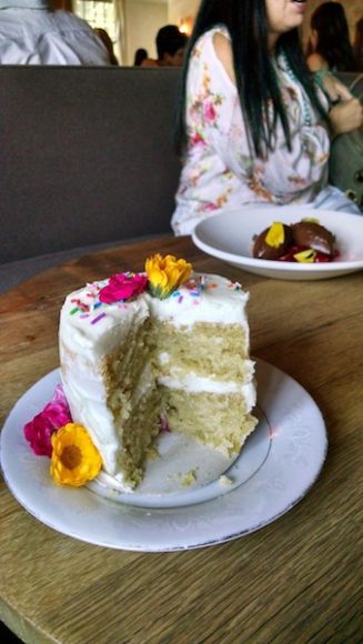 Chloe’s vegan birthday cake tastes just like something grandma would make.