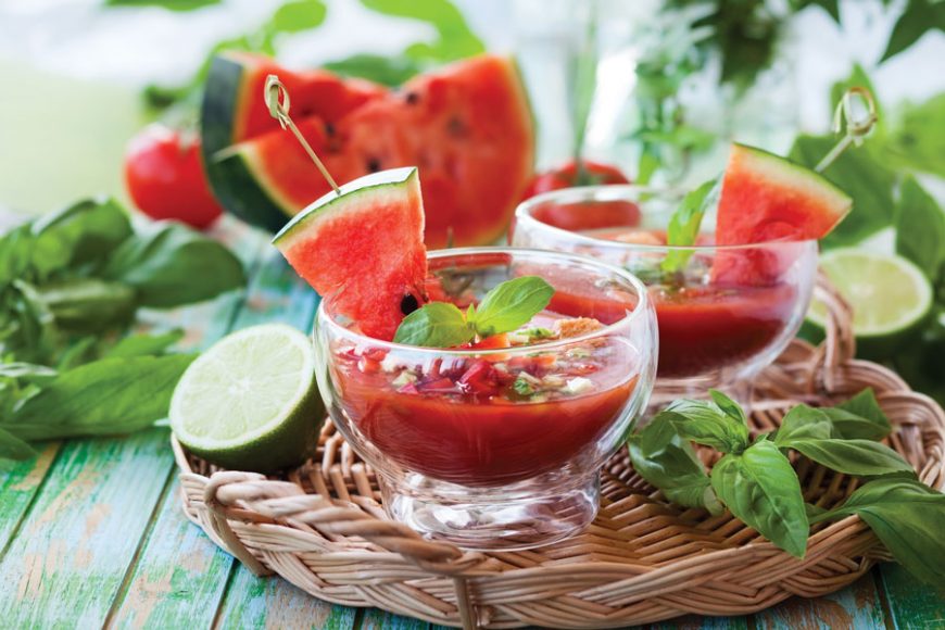 Watermelon gazpacho.