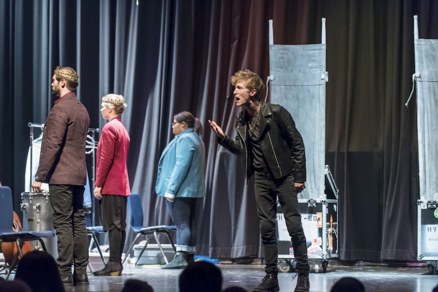 The Hudson Valley Shakespeare Festival brings its “Hamlet” to Turnure Park July 12. Photograph by Gabe Palacio. 
