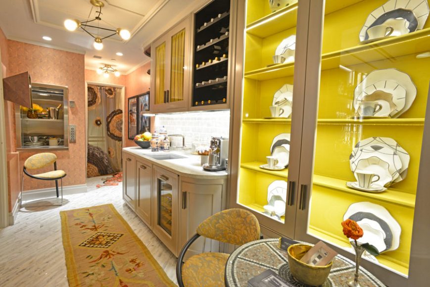 Wesley Moon created this butler’s pantry for the 46th annual Kips Bay Decorator Show House, held in May. Photograph by Bob Rozycki.