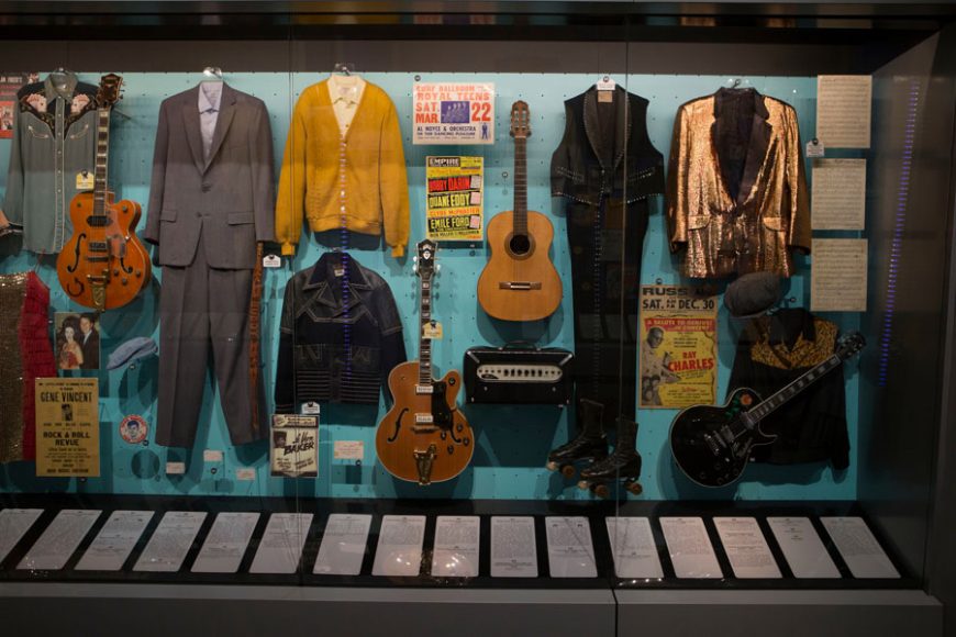 Otis Redding artifacts at the Rock & Roll Hall of Fame.