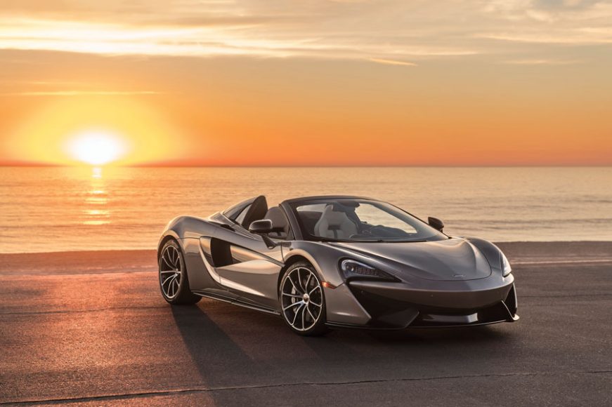 A 570S Spider in “Blade Silver" was auctioned off to support the Elton John AIDS Foundation. The winning bid was $951,112. 2018 © McLaren Automotive.