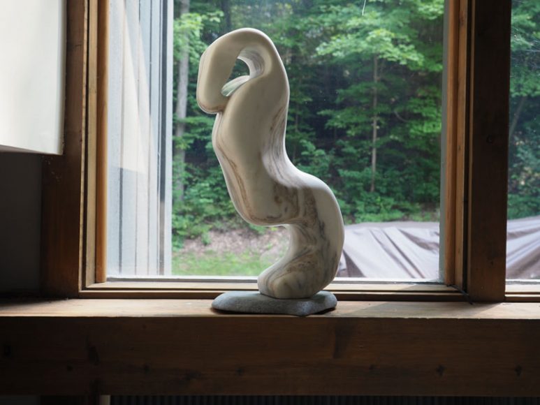 Artwork by stone sculptor Bob Madden. Photograph by Bob Rozycki.