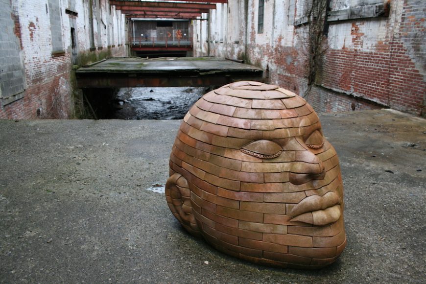 “Brickhead” by James Tyler. Courtesy ArtsWestchester.