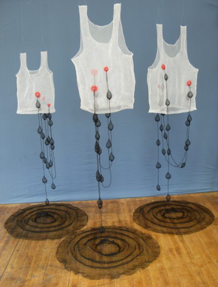 Adrienne Sloane’s “Line of Fire” will be featured in “Crossing Boundaries: Material as Message” at Rockland Center for the Arts. Courtesy Rockland Center for the Arts.