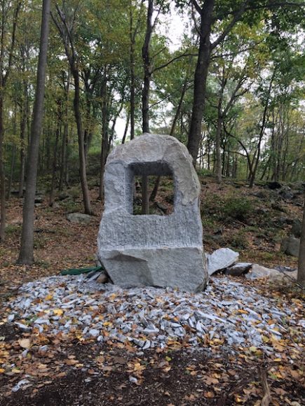 “Window to the Past,” a stone sculpture by Bob Madden. Photograph by Mary Shustack.