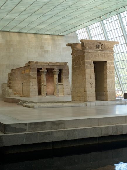 The Temple of Dendur, circa 10 B.C., Aeolian sandstone. It was given to the United States by Egypt in 1965, awarded to The Metropolitan Museum of Art two years later and installed in The Sackler Wing in 1978. Courtesy The Met.
