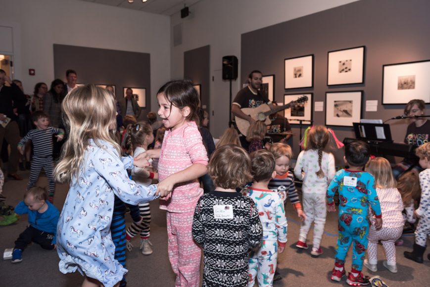 Children and adults alike join in on the fun at the Bruce Museum.