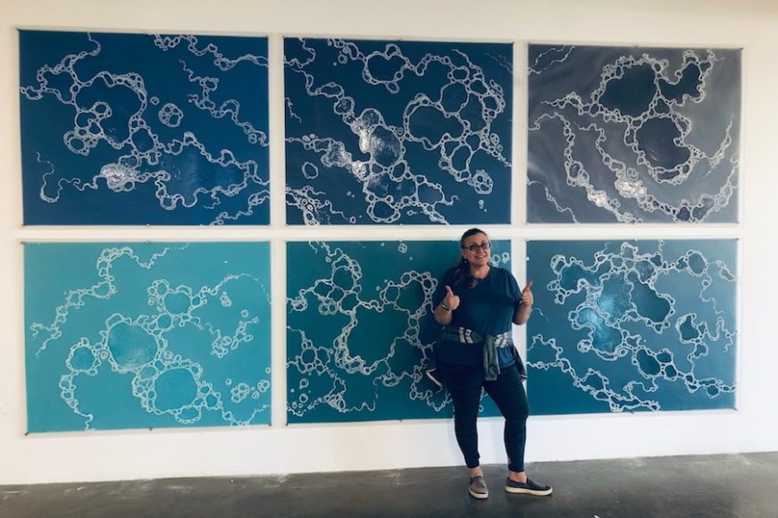Mixed media artist Carla Goldberg’s latest exhibition is at Acumen in Brooklyn. Courtesy Carla Goldberg.