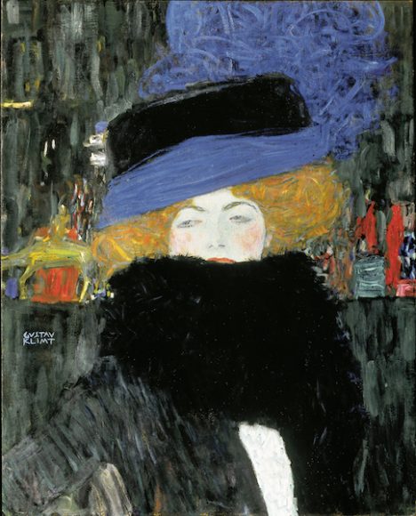 Gustav Klimt, “Lady with Hat and Feather Boa,” 1909. Oil on canvas. IMAGNO/Austrian Archives. Private collection. Courtesy Thames & Hudson.
