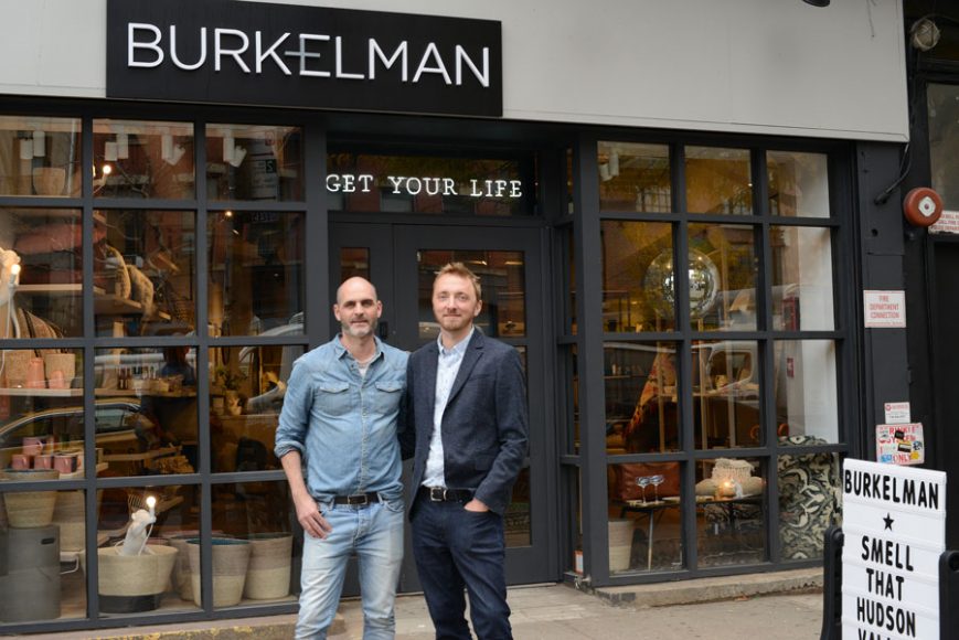 Kevin Burke, left, and David Kimelman have opened a second Burkelman. The home goods shop in Manhattan joins the original in Cold Spring. Photographs by Bob Rozycki.