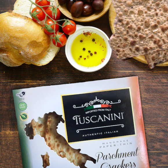 Tuscanini Parchment Crackers offer a taste of Italian sophistication. Courtesy Tuscanini Parchment Crackers.