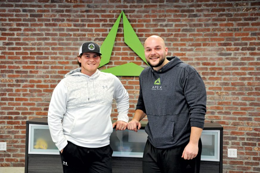 John Swertfager, left, and Skaz Gecaj, owners of Apex Fitness. Photograph by Meghan McSharry.