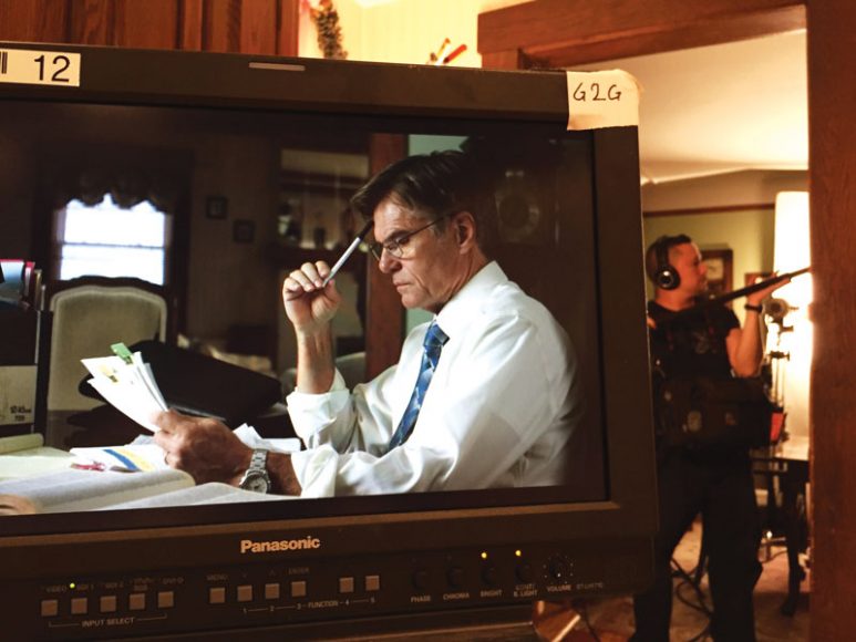 Harry Hamlin filming a scene in the Colonial Heights neighborhood of Yonkers. Photographs courtesy “No Alternative.”