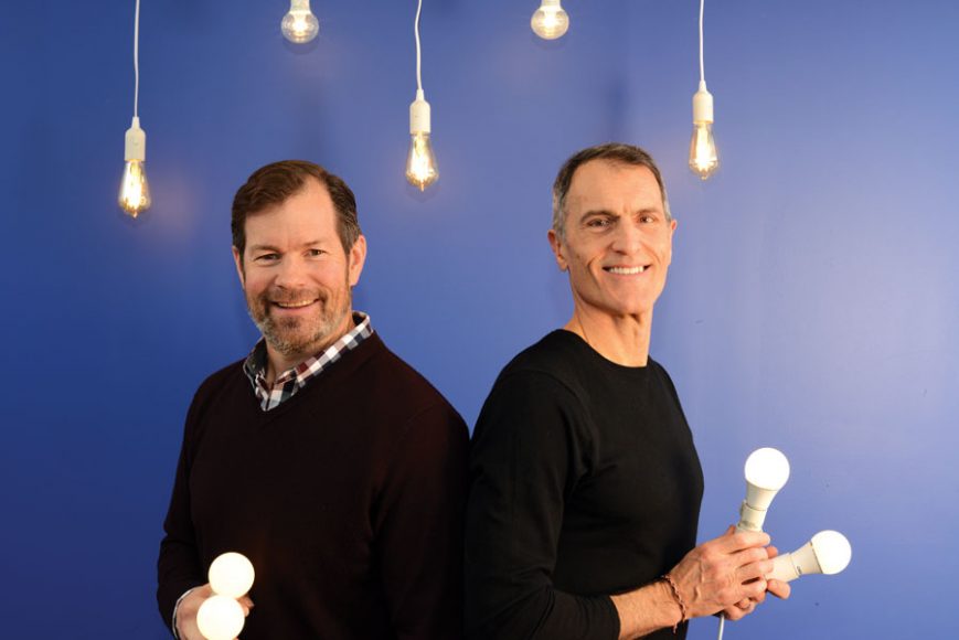 BFranklin co-founders Mike Richter, left, and Richard Hulme at the company's office in Armonk. 