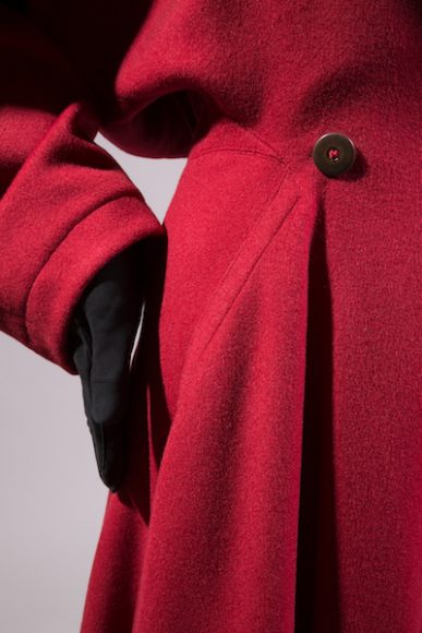 Azzedine Alaïa, wool broadcloth trench coat ensemble with wool jersey hood, winter 1985, France. The Museum at FIT, Gift of Azzedine Alaïa In Memory of Arthur Englander. © The Museum at FIT. Courtesy The Museum at FIT.