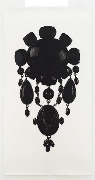 Jonathan Wahl, “Teutoburg Brooch,” 2010, Charcoal on paper, 72.00 x 48.00 inches, Courtesy of the artist. © Jonathan Wahl. Courtesy Katonah Museum of Art.
