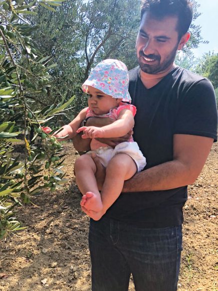 Val Morano Sagliocco at the Morano family estate in Calabria with daughter Sofia. Courtesy Val Morano Sagliocco.