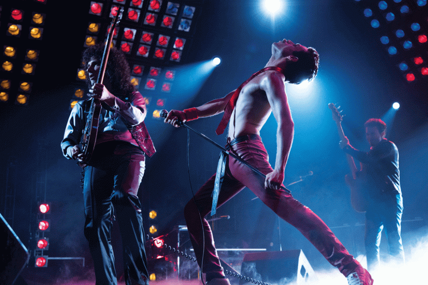Rami Malek portraying Freddie Mercury in "Bohemian Rhapsody." Photographs by Alex Bailey; TM & © 2018 Twentieth Century Fox Film Corporation. All Rights Reserved.