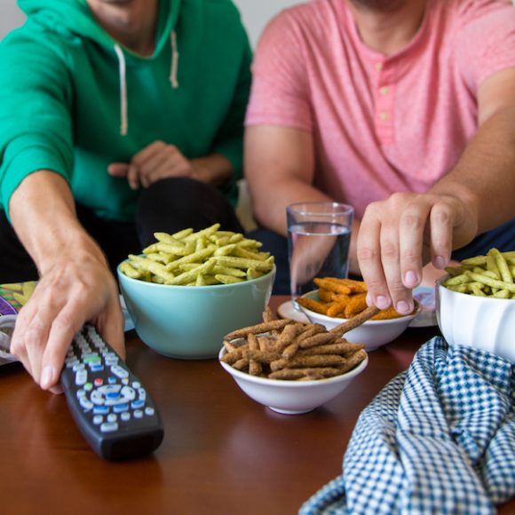Harvest Snaps make a thoughtful choice for game-day snacking. Courtesy Harvest Snaps.