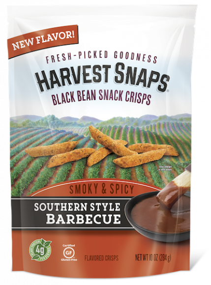Southern Style BBQ is a new flavor of Harvest Snaps. Courtesy Harvest Snaps