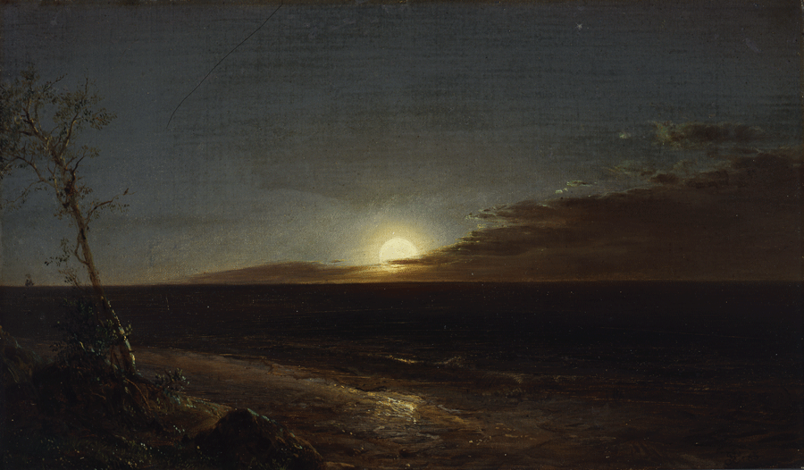 Frederic Edwin Church’s “Moonrise” (also known as “The Rising Moon” (1865), oil on canvas. Olana State Historic Site.