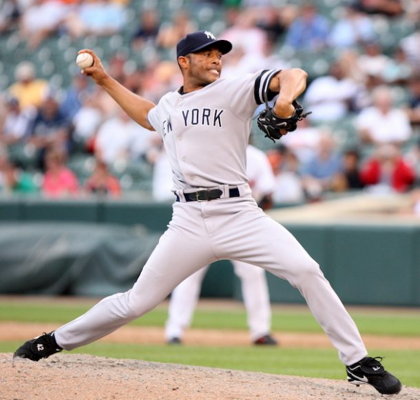 Mariano Rivera on the mound for the Yanks in 2007. Photograph by Keith Allison.
