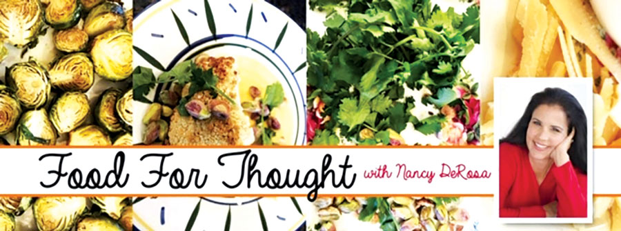 Nancy DeRosa shares her favorite recipes in the "Food For Thought" web series that accompanies her novels . Photographs courtesy Nancy DeRosa.
