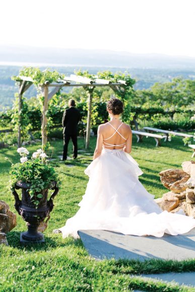 Lambs Hill, just outside Beacon and featured here and on following page, specializes in weddings of 50 guests or fewer. Photographs courtesy Lambs Hill. 