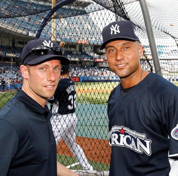 Dana Cavalea, left, with Yankee legend Derek Jeter.  Courtesy Dana Cavalea Media.