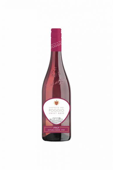 Castello del Poggio’s Sweet Rosé has been described as “seductive, fruity and crisp,” making it an ideal choice for a pre- or post-dinner drink. Courtesy Castello del Poggio.