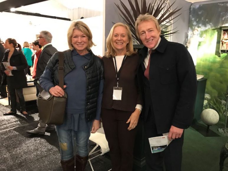 Lifestyle expert Martha Stewart, who graced WAG’s July 2014 cover, was among those attending the 2018 edition of the Lyndhurst Flower Show and its concurrent Antiques on the Hudson show. The longtime Bedford resident is pictured, from left, with noted garden antiques dealer Barbara Israel, whose veteran company Barbara Israel Garden Antiques operates out of both Katonah and Manhattan, and antiques expert Leigh Keno of “Antiques Roadshow” fame. Photograph courtesy Lyndhurst Flower Show.