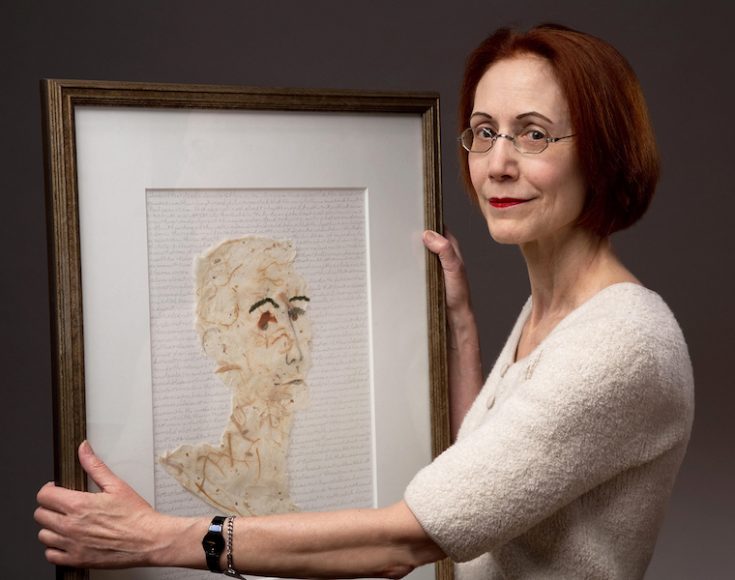 Work by artist and art historian Marcy B. Freedman will be exhibited at the Croton Free Library beginning March 1. Photograph by Howard Goodman.