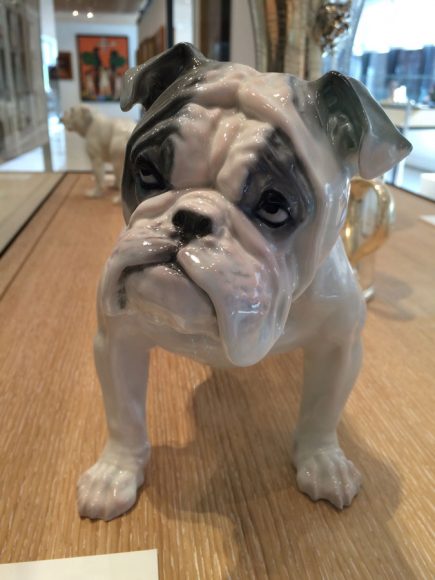 The American Kennel Club Museum of the Dog in Manhattan is filled with personality, exemplified by this Bulldog figurine. Photograph by Mary Shustack.