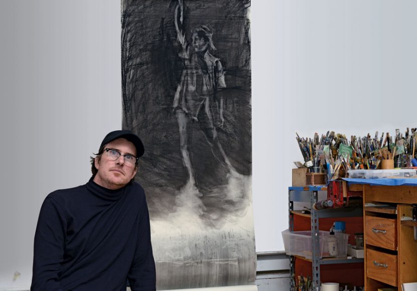 Nathan Lewis in his Seymour studio. Photograph by Bob Rozycki.