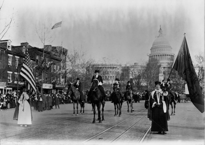 Head of Suffrage Parade, Washington D.C., 1913. Courtesy LMMM Permanent Collection.