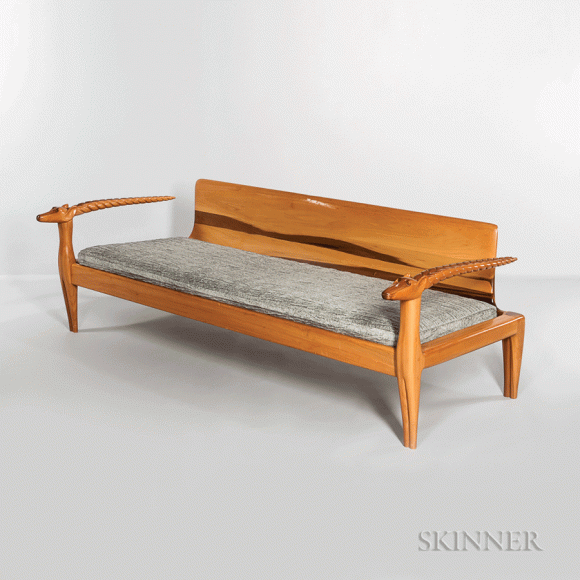 Studio Furniture Antelope Sofa (1978), Massachusetts, was sold at Skinner Inc. for $33,210. 