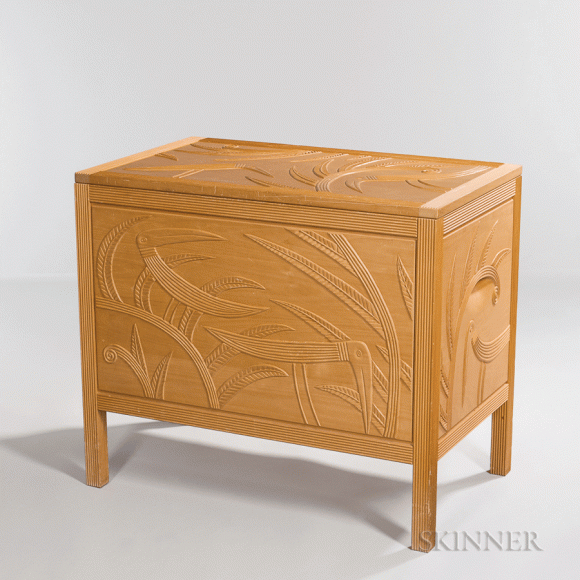 Judy Kensley McKie Studio Furniture Chest (1980), Massachusetts, was sold at Skinner Inc. for $20,910.