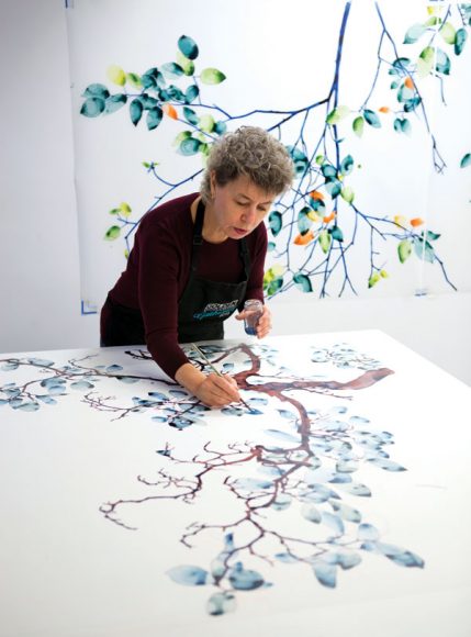 Jackie Battenfield in her Brooklyn studio. Photograph by Cindy Qiao.